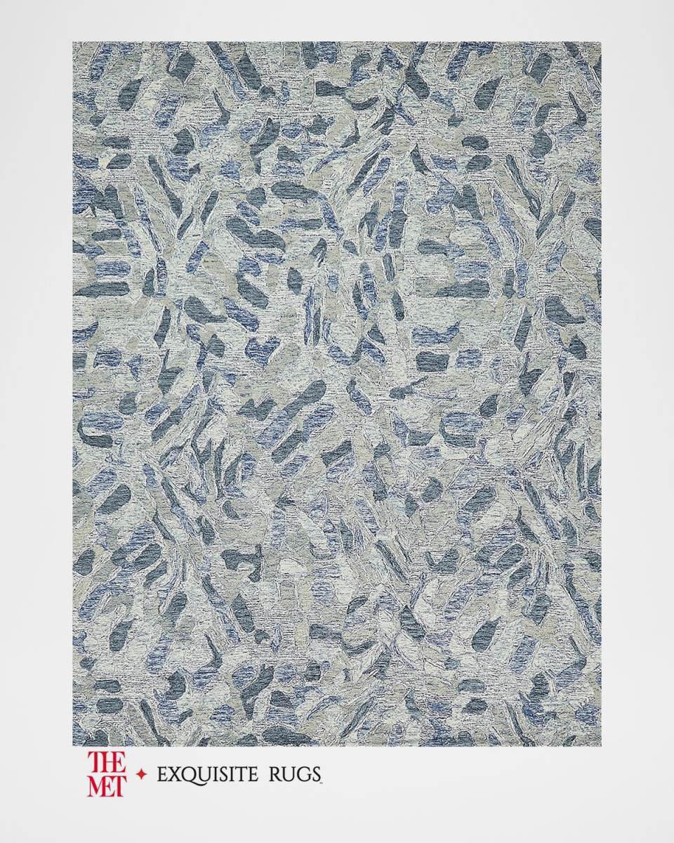 Botanica Hand-Tufted Blue Rug, 5' x 8'